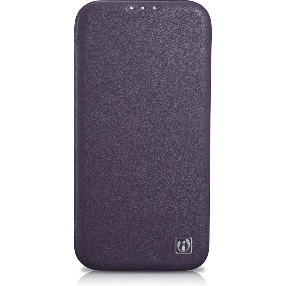 Etui iCarer CE Premium Leather Folio MagSafe Apple iPhone 14 Pro ciemnofioletowy