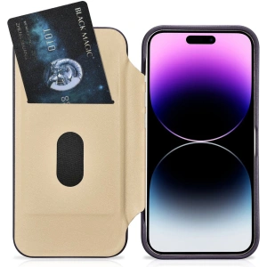 Kup Etui iCarer CE Premium Leather Folio MagSafe Apple iPhone 14 Pro tmavě fialové - ICR406 - {ean13} - Sklep Home Screen