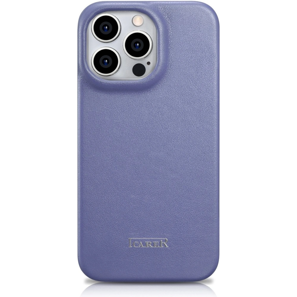 Etui iCarer CE Premium Leather Folio MagSafe Apple iPhone 14 Pro jasnofioletowy