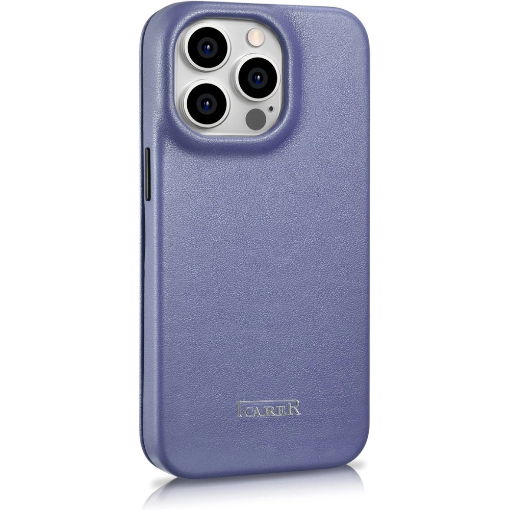 Etui iCarer CE Premium Leather Folio MagSafe Apple iPhone 14 Pro jasnofioletowy