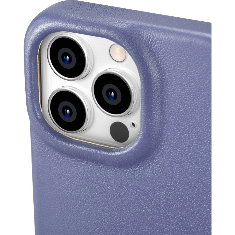 Etui iCarer CE Premium Leather Folio MagSafe Apple iPhone 14 Pro jasnofioletowy