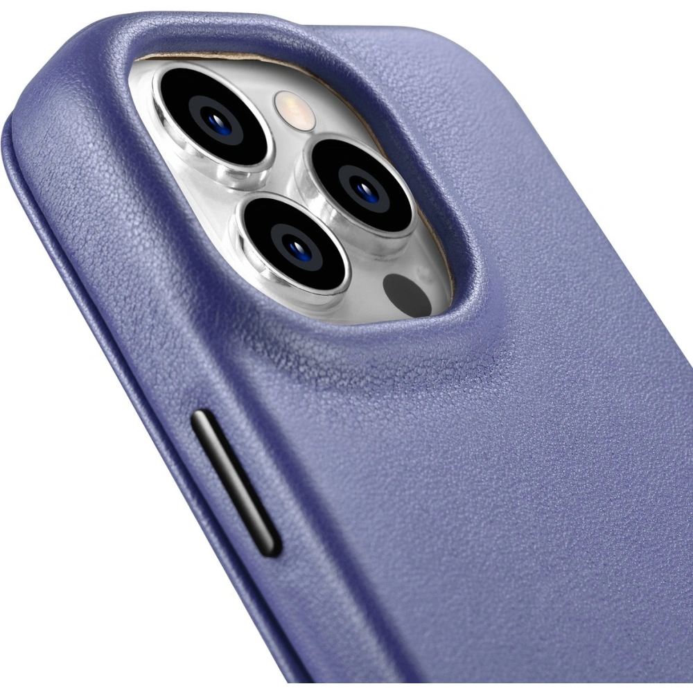 Etui iCarer CE Premium Leather Folio MagSafe Apple iPhone 14 Pro jasnofioletowy