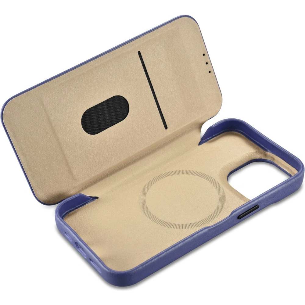 Etui iCarer CE Premium Leather Folio MagSafe Apple iPhone 14 Pro jasnofioletowy