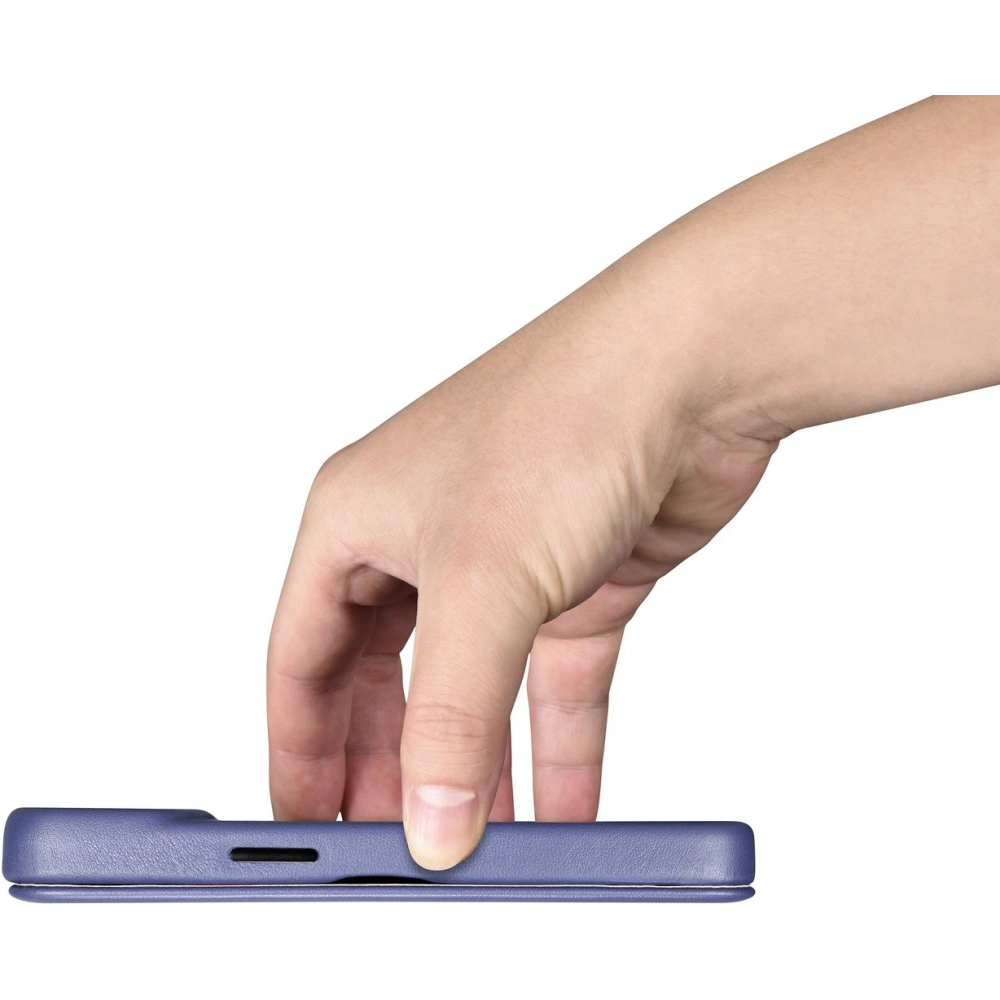 Etui iCarer CE Premium Leather Folio MagSafe Apple iPhone 14 Pro jasnofioletowy