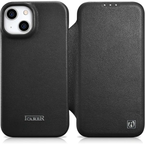 Kup Etui iCarer CE Premium Leather Folio MagSafe Apple iPhone 14 Plus / 15 Plus černé - ICR409 - {ean13} - Sklep Home Screen