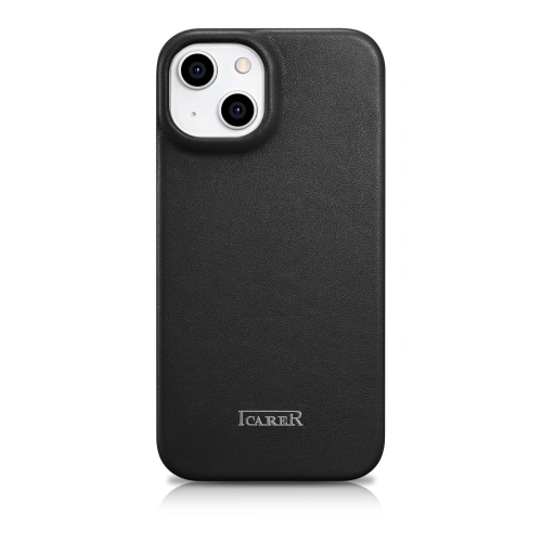 Kup Case iCarer CE Premium Leder Folio MagSafe Apple iPhone 14 Plus / 15 Plus schwarz - ICR409 - {ean13} - Sklep Home Screen
