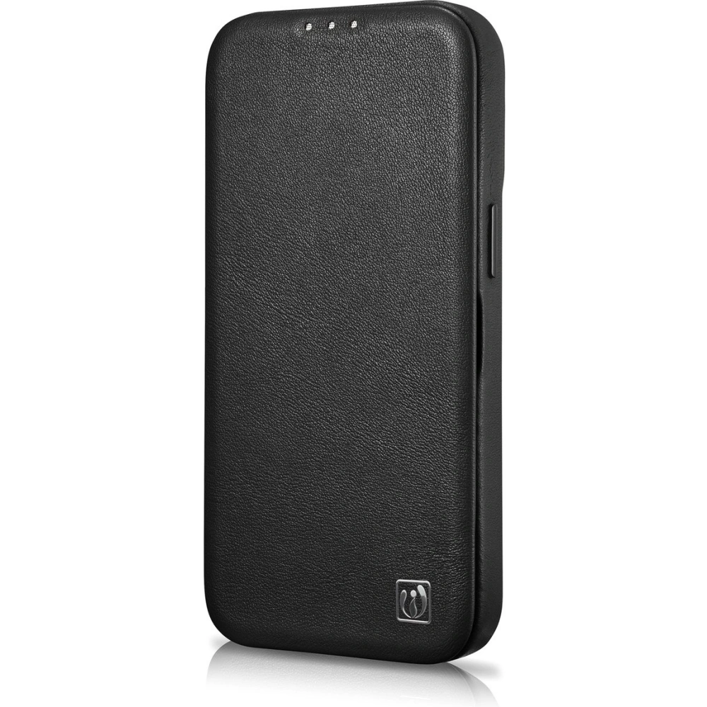 Etui iCarer CE Premium Leather Folio MagSafe Apple iPhone 14 Plus / 15 Plus czarny