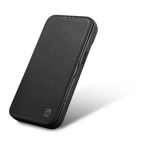 Kup Husă iCarer CE Premium Leather Folio MagSafe Apple iPhone 14 Plus / 15 Plus negru - ICR409 - {ean13} - Sklep Home Screen