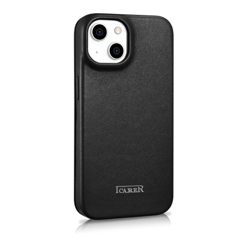 Kup Case iCarer CE Premium Leder Folio MagSafe Apple iPhone 14 Plus / 15 Plus schwarz - ICR409 - {ean13} - Sklep Home Screen