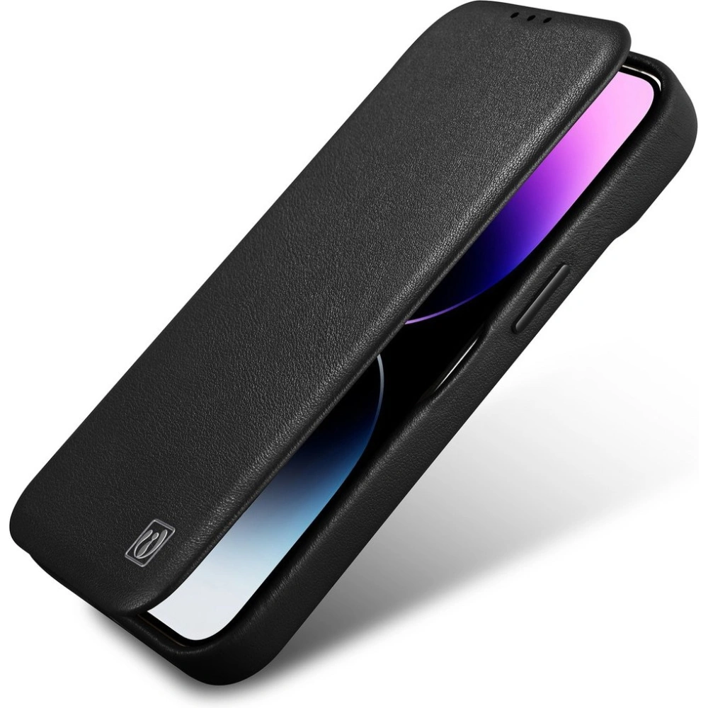 Etui iCarer CE Premium Leather Folio MagSafe Apple iPhone 14 Plus / 15 Plus czarny