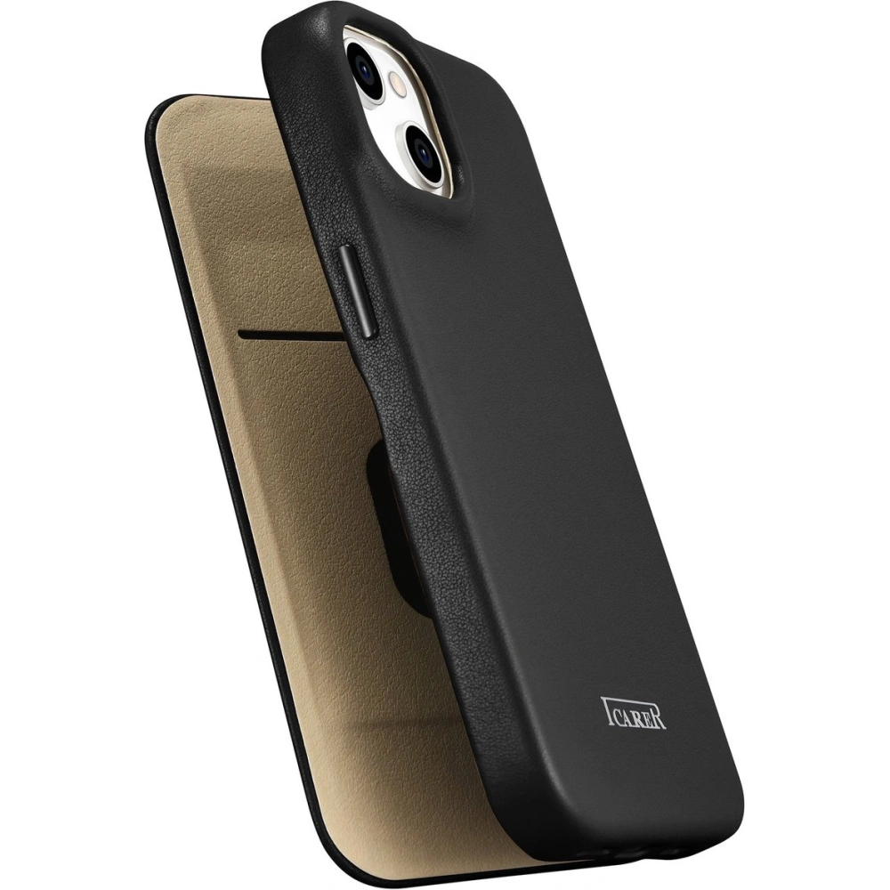 Etui iCarer CE Premium Leather Folio MagSafe Apple iPhone 14 Plus / 15 Plus czarny