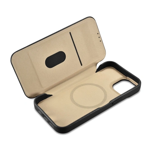 Kup Case iCarer CE Premium Leder Folio MagSafe Apple iPhone 14 Plus / 15 Plus schwarz - ICR409 - {ean13} - Sklep Home Screen