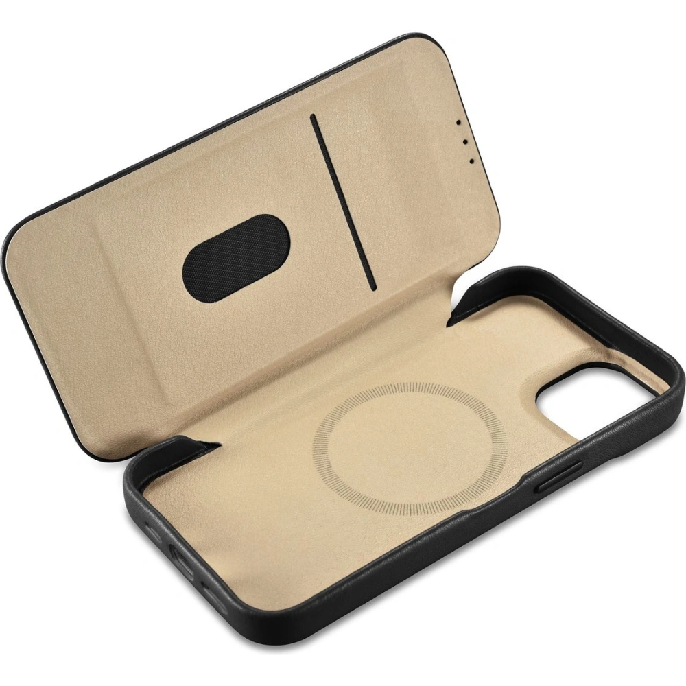 Etui iCarer CE Premium Leather Folio MagSafe Apple iPhone 14 Plus / 15 Plus czarny