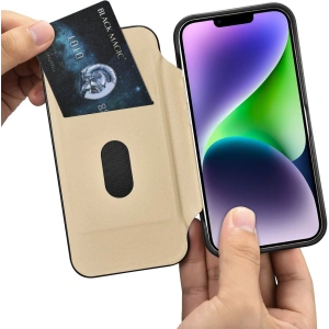 Kup Etui iCarer CE Premium Leather Folio MagSafe Apple iPhone 14 Plus / 15 Plus černé - ICR409 - {ean13} - Sklep Home Screen