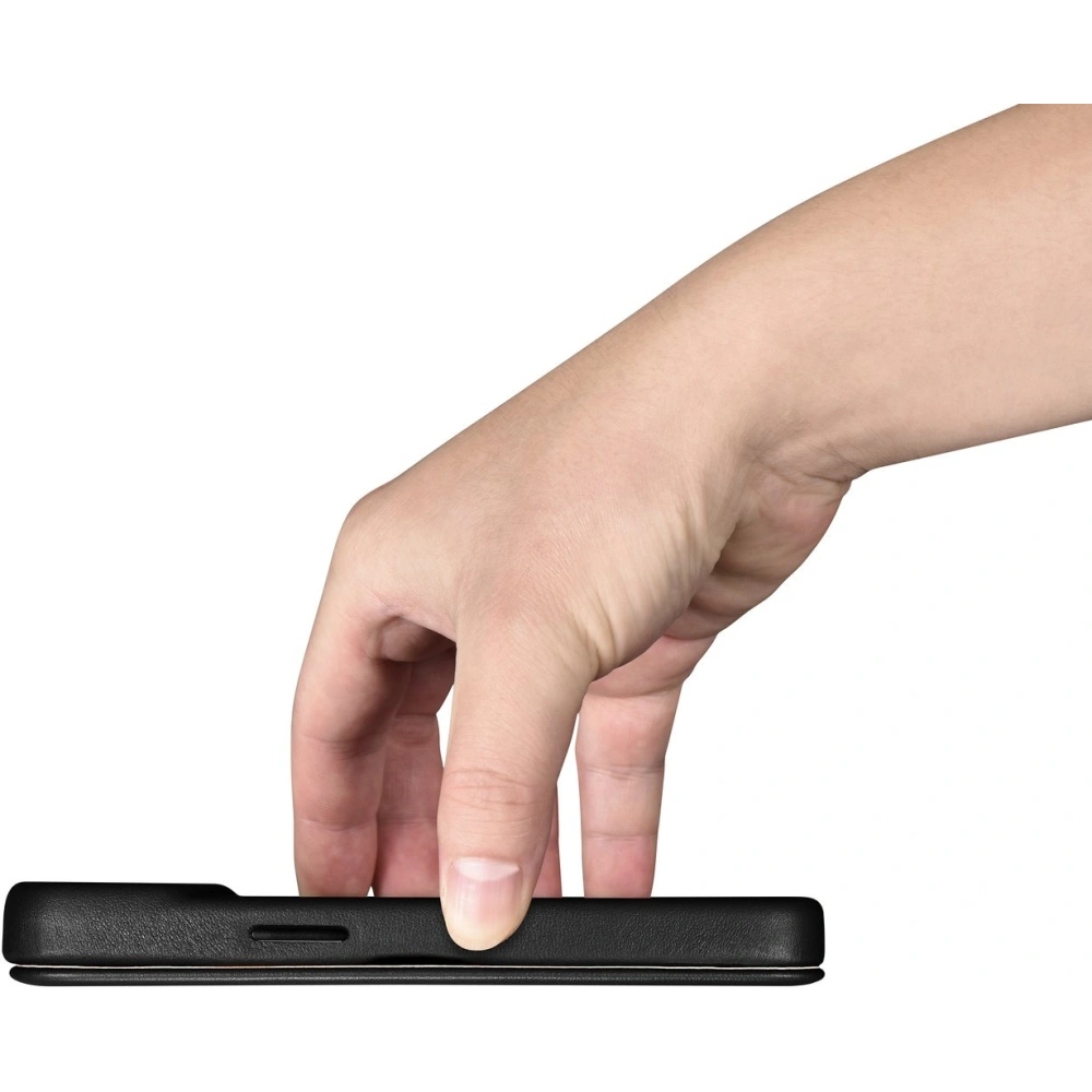 Etui iCarer CE Premium Leather Folio MagSafe Apple iPhone 14 Plus / 15 Plus czarny