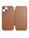 Case iCarer CE Premium Leder Folio MagSafe Apple iPhone 14 Plus / 15 Plus braun
