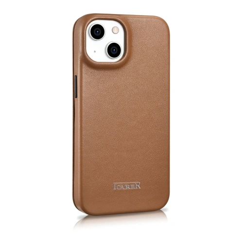 Kup Case iCarer CE Premium Leder Folio MagSafe Apple iPhone 14 Plus / 15 Plus braun - ICR410 - {ean13} - Sklep Home Screen