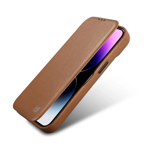 Kup Etui iCarer CE Premium Leather Folio MagSafe Apple iPhone 14 Plus / 15 Plus hnědé - ICR410 - {ean13} - Sklep Home Screen