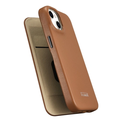 Kup Case iCarer CE Premium Leder Folio MagSafe Apple iPhone 14 Plus / 15 Plus braun - ICR410 - {ean13} - Sklep Home Screen
