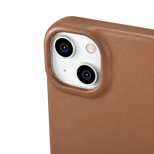 Buy iCarer CE Premium Leather Folio MagSafe Apple iPhone 14 Plus / 15 Plus brown - ICR410 - {ean13} - Home Screen Store Europe