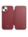 Husă iCarer CE Premium Leather Folio MagSafe Apple iPhone 14 Plus / 15 Plus roșu