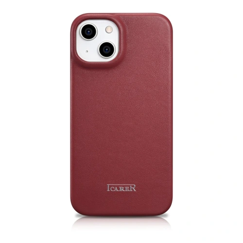 Kup Case iCarer CE Premium Leder Folio MagSafe Apple iPhone 14 Plus / 15 Plus rot - ICR411 - {ean13} - Sklep Home Screen
