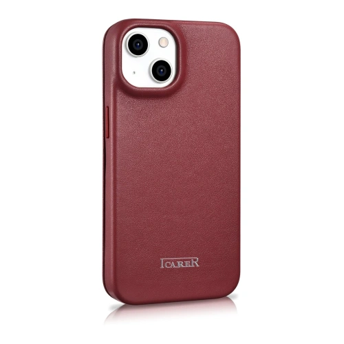 Kup Case iCarer CE Premium Leder Folio MagSafe Apple iPhone 14 Plus / 15 Plus rot - ICR411 - {ean13} - Sklep Home Screen