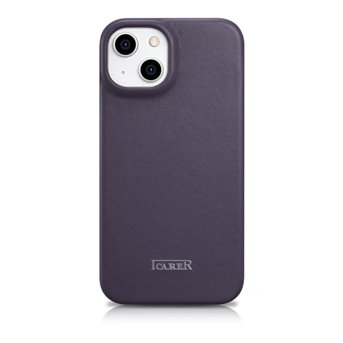 Kup Husă iCarer CE Premium Leather Folio MagSafe Apple iPhone 14 Plus / 15 Plus violet închis - ICR412 - {ean13} - Sklep Home Screen