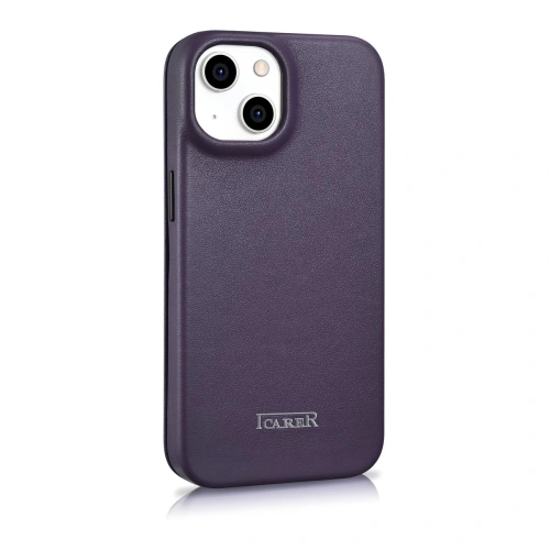 Kup Husă iCarer CE Premium Leather Folio MagSafe Apple iPhone 14 Plus / 15 Plus violet închis - ICR412 - {ean13} - Sklep Home Screen