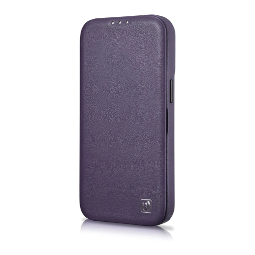 Kup Husă iCarer CE Premium Leather Folio MagSafe Apple iPhone 14 Plus / 15 Plus violet închis - ICR412 - {ean13} - Sklep Home Screen