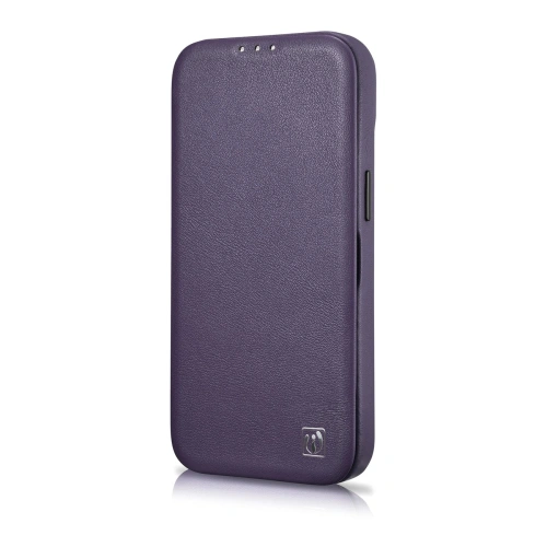 Kup Husă iCarer CE Premium Leather Folio MagSafe Apple iPhone 14 Plus / 15 Plus violet închis - ICR412 - {ean13} - Sklep Home Screen