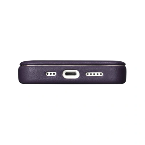 Kup Husă iCarer CE Premium Leather Folio MagSafe Apple iPhone 14 Plus / 15 Plus violet închis - ICR412 - {ean13} - Sklep Home Screen