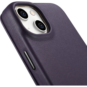 Kup Husă iCarer CE Premium Leather Folio MagSafe Apple iPhone 14 Plus / 15 Plus violet închis - ICR412 - {ean13} - Sklep Home Screen