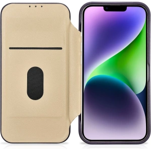 Kup Etui iCarer CE Premium Leather Folio MagSafe Apple iPhone 14 Plus / 15 Plus tmavě fialové - ICR412 - {ean13} - Sklep Home Screen