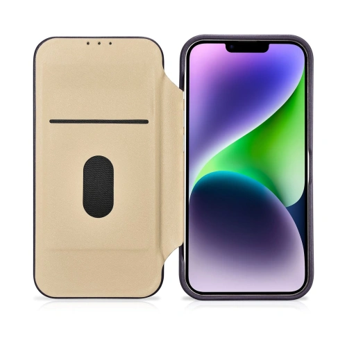Kup Etui iCarer CE Premium Leather Folio MagSafe Apple iPhone 14 Plus / 15 Plus tmavě fialové - ICR412 - {ean13} - Sklep Home Screen