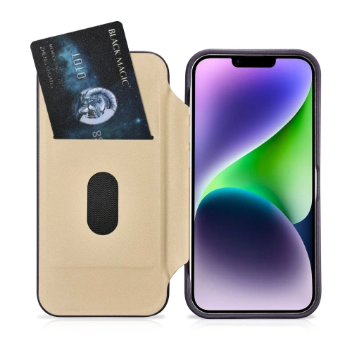 Kup Etui iCarer CE Premium Leather Folio MagSafe Apple iPhone 14 Plus / 15 Plus tmavě fialové - ICR412 - {ean13} - Sklep Home Screen