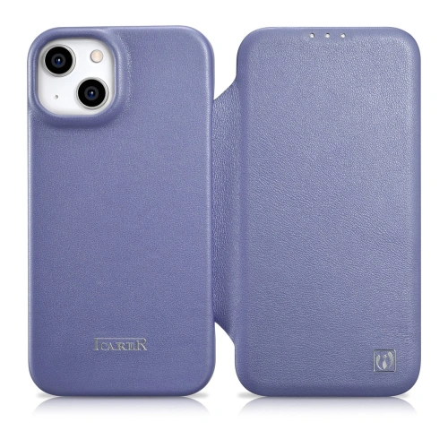 Kup Case iCarer CE Premium Leder Folio MagSafe Apple iPhone 14 Plus / 15 Plus helllila - ICR413 - {ean13} - Sklep Home Screen