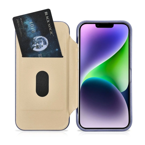 Kup Case iCarer CE Premium Leder Folio MagSafe Apple iPhone 14 Plus / 15 Plus helllila - ICR413 - {ean13} - Sklep Home Screen