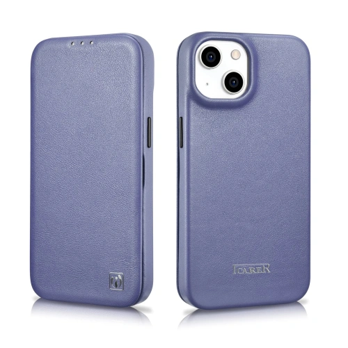 Kup Case iCarer CE Premium Leder Folio MagSafe Apple iPhone 14 Plus / 15 Plus helllila - ICR413 - {ean13} - Sklep Home Screen