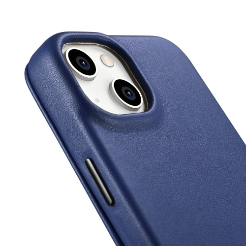 Kup Case iCarer CE Premium Leder Folio MagSafe Apple iPhone 14 Plus / 15 Plus blau - ICR414 - {ean13} - Sklep Home Screen
