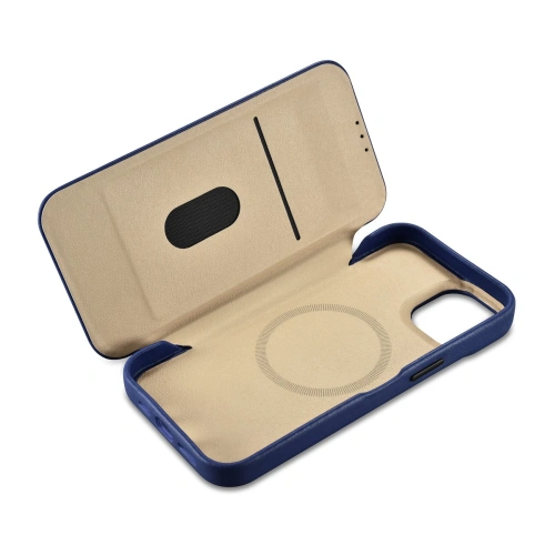 Kup Case iCarer CE Premium Leder Folio MagSafe Apple iPhone 14 Plus / 15 Plus blau - ICR414 - {ean13} - Sklep Home Screen