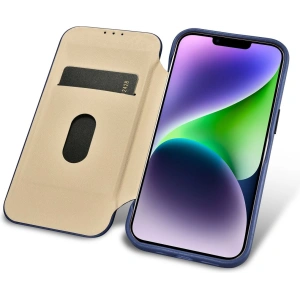Kup Etui iCarer CE Premium Leather Folio MagSafe Apple iPhone 14 Plus / 15 Plus modrý - ICR414 - {ean13} - Sklep Home Screen