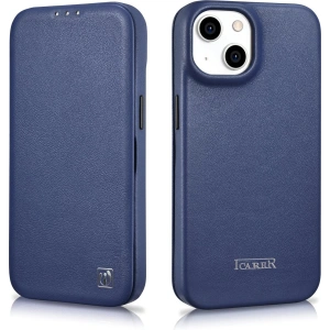 Kup Husă iCarer CE Premium Leather Folio MagSafe Apple iPhone 14 Plus / 15 Plus albastru - ICR414 - {ean13} - Sklep Home Screen