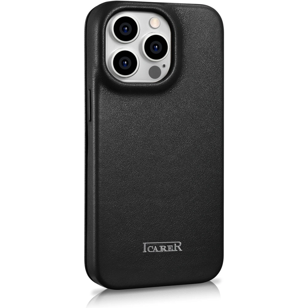 Etui iCarer CE Premium Leather Folio MagSafe Apple iPhone 14 Pro Max czarny