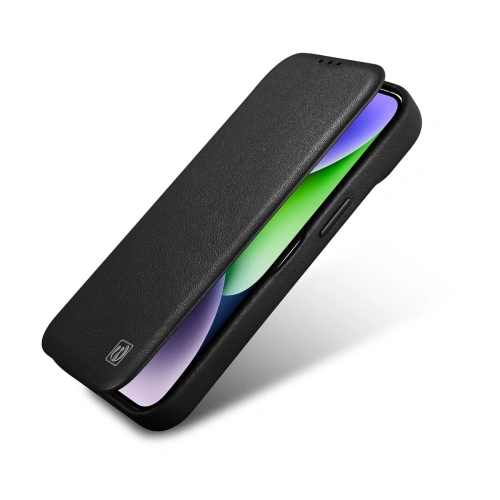 Kup Case iCarer CE Premium Leder Folio MagSafe Apple iPhone 14 Pro Max schwarz - ICR415 - {ean13} - Sklep Home Screen