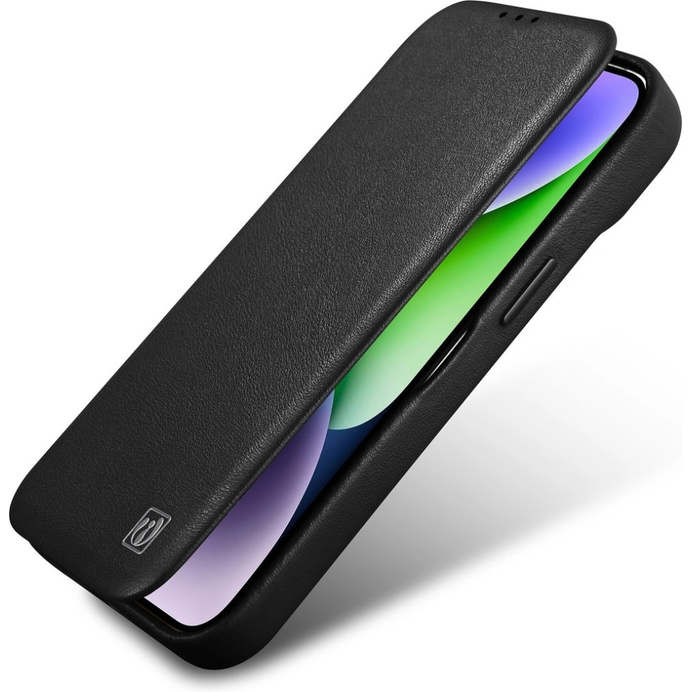 Etui iCarer CE Premium Leather Folio MagSafe Apple iPhone 14 Pro Max czarny