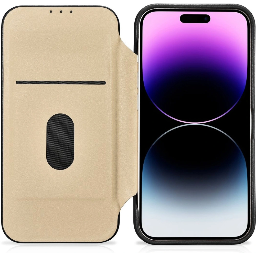 Etui iCarer CE Premium Leather Folio MagSafe Apple iPhone 14 Pro Max czarny