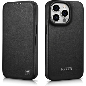 Kup Case iCarer CE Premium Leder Folio MagSafe Apple iPhone 14 Pro Max schwarz - ICR415 - {ean13} - Sklep Home Screen