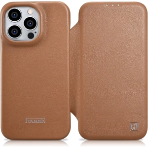 Kup Etui iCarer CE Premium Leather Folio MagSafe Apple iPhone 14 Pro Max brązowy - ICR416 - {ean13} - Sklep Home Screen