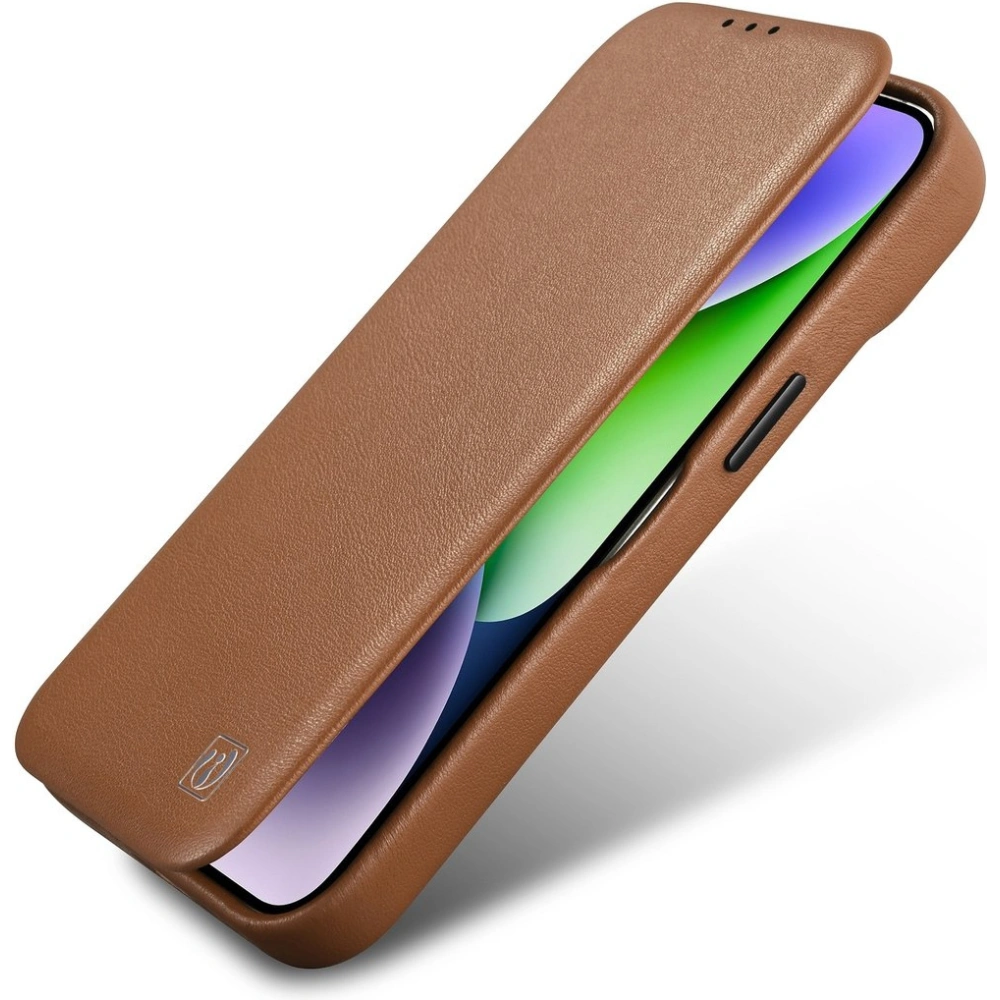 Etui iCarer CE Premium Leather Folio MagSafe Apple iPhone 14 Pro Max brązowy